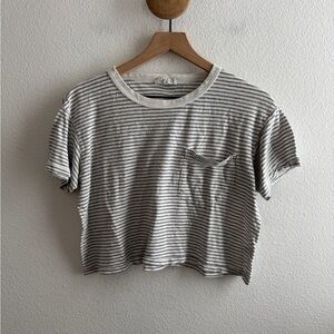 Calder Blake Cropped Striped Tshirt *Hole*